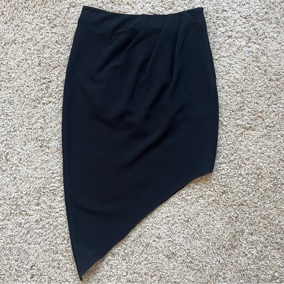 NWOT Haute Hippie Black Acetate & Poly Crepe Shorts-lined Hi-Lo Skirt - Size 2 - Picture 8 of 8